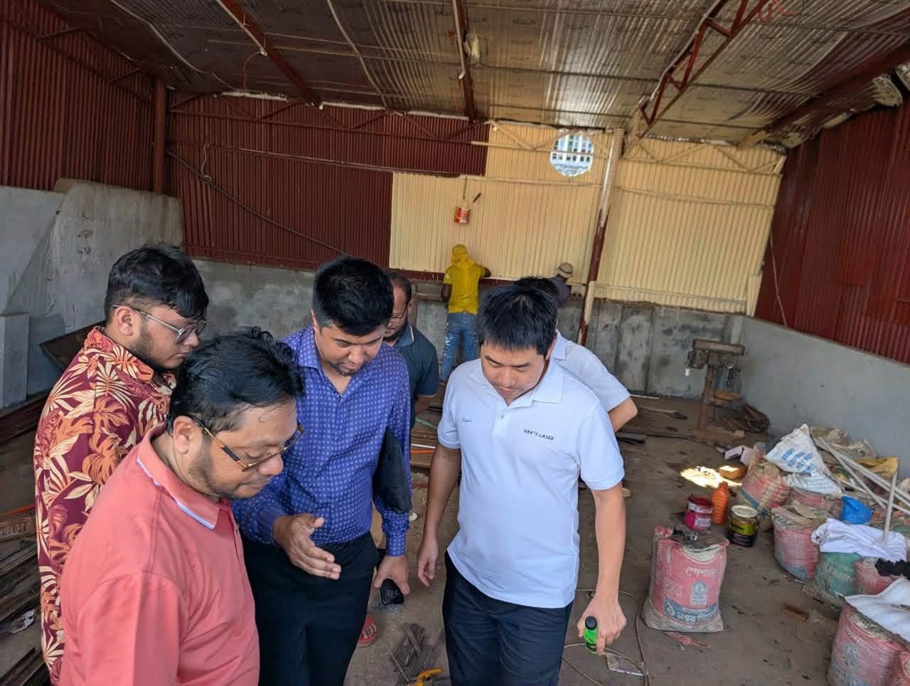 Discussing the work
